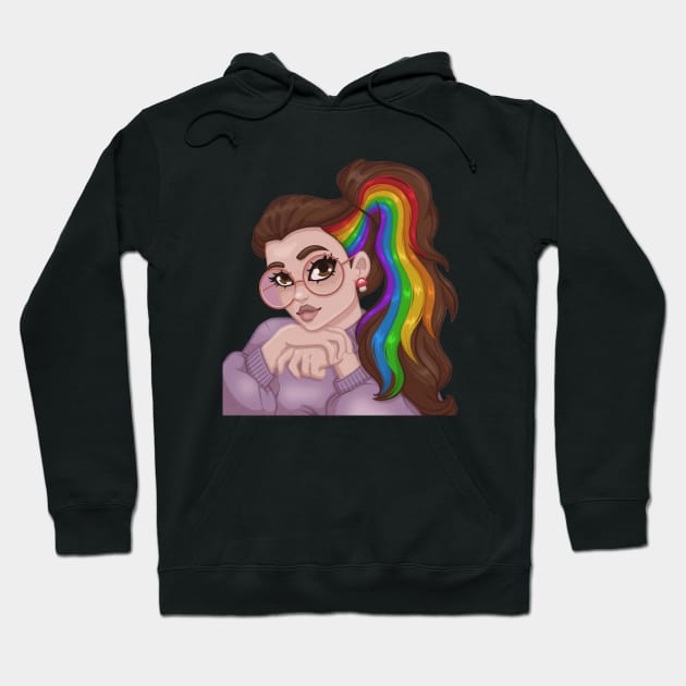 Rainbow Gurl Hoodie by sushikittehh